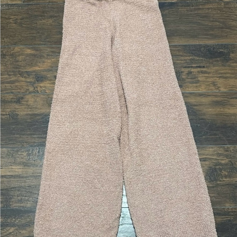Cozy Teddy Fuzzy High Waisted Wide Leg Pants